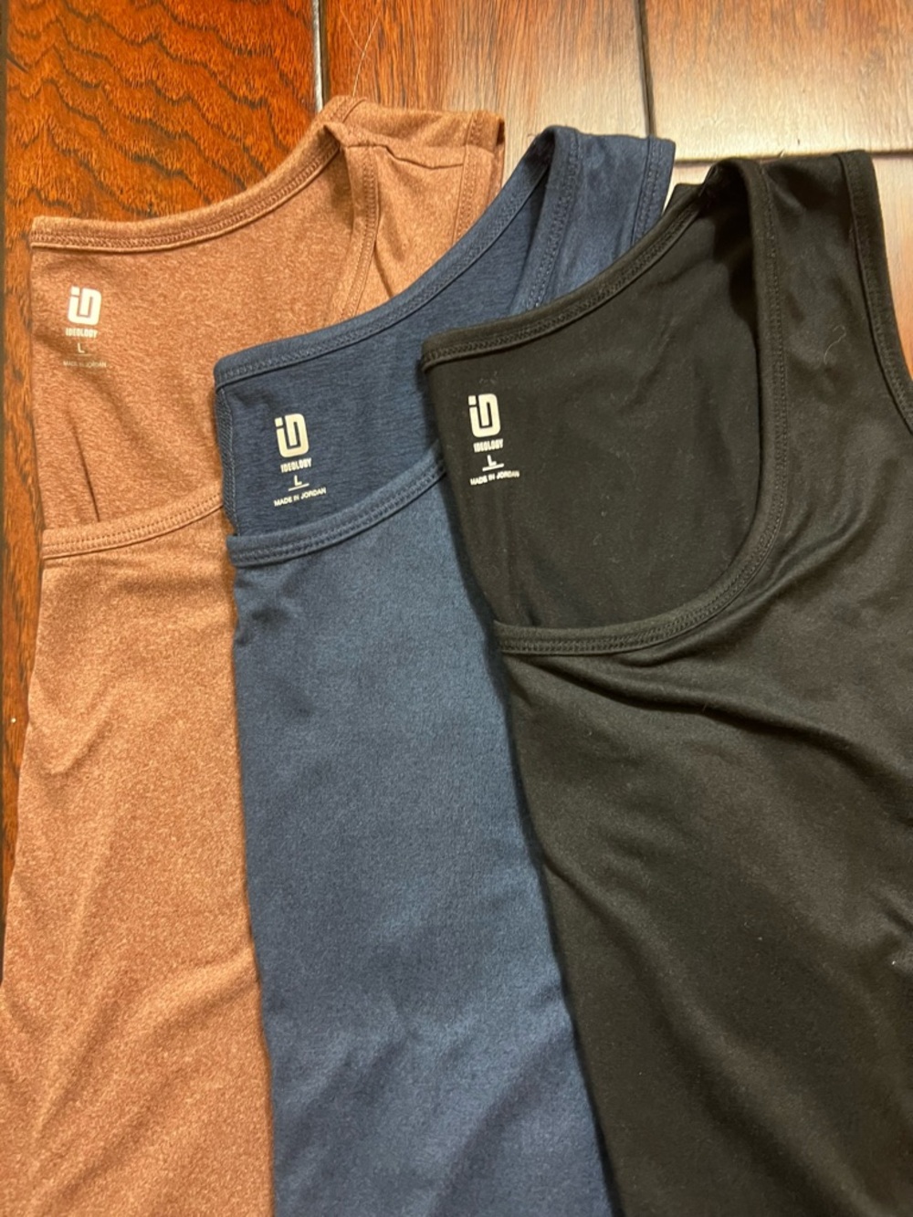 3-Pack Ideology Tank Tops Brown, Navy, and Black Athletic